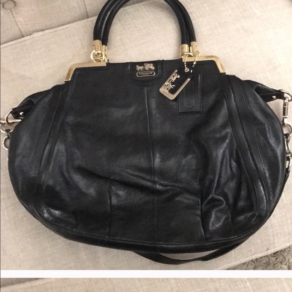 Black Coach XL Handbag - Picture 3 of 5